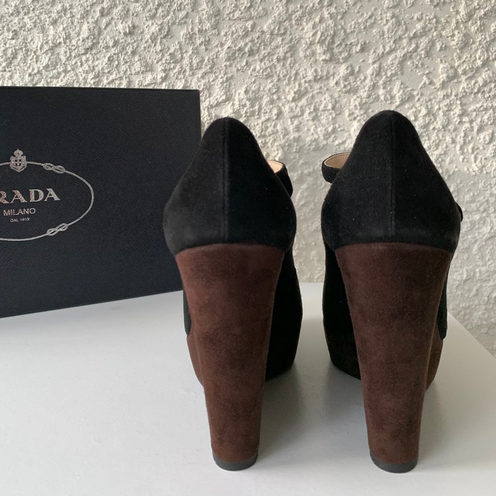 Prada Milano Suede Pumps with Strap Size 6.5 (EU 37) - Picture 4 of 7